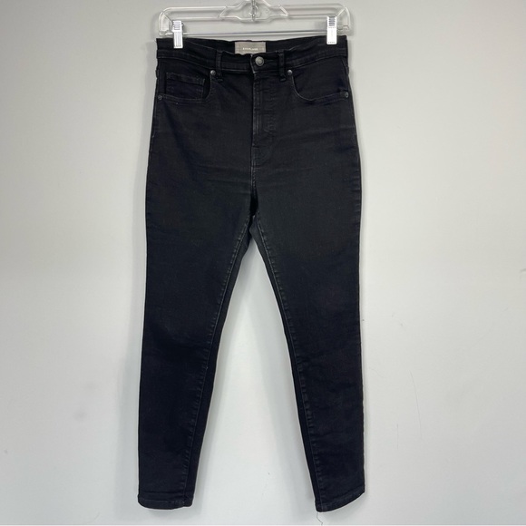 Everlane The Authentic Stretch High Rise Skinny Ankle Jeans Black Size 29 - Picture 5 of 15
